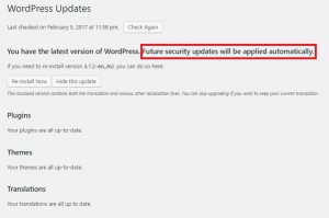 website security - wordpress is up to date